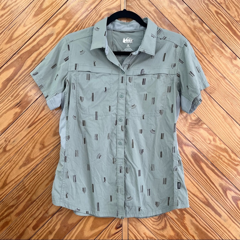 REI Co-op Sahara Pattern Short Sleeve Button Up Shirt Medium - Picture 3 of 7